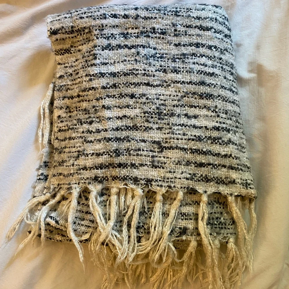 West Elm Coziest Throw Space Dye Blanket GREY